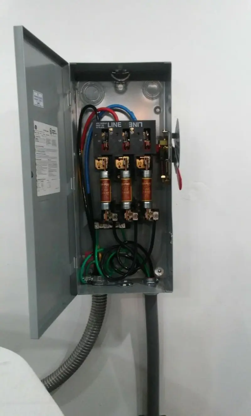 Three-phase disconnect switch installed for Electrical Wiring & Rewiring in Ipswich